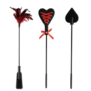 3-Piece Sensual Impact Play Set – Black & Red